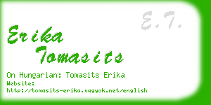 erika tomasits business card